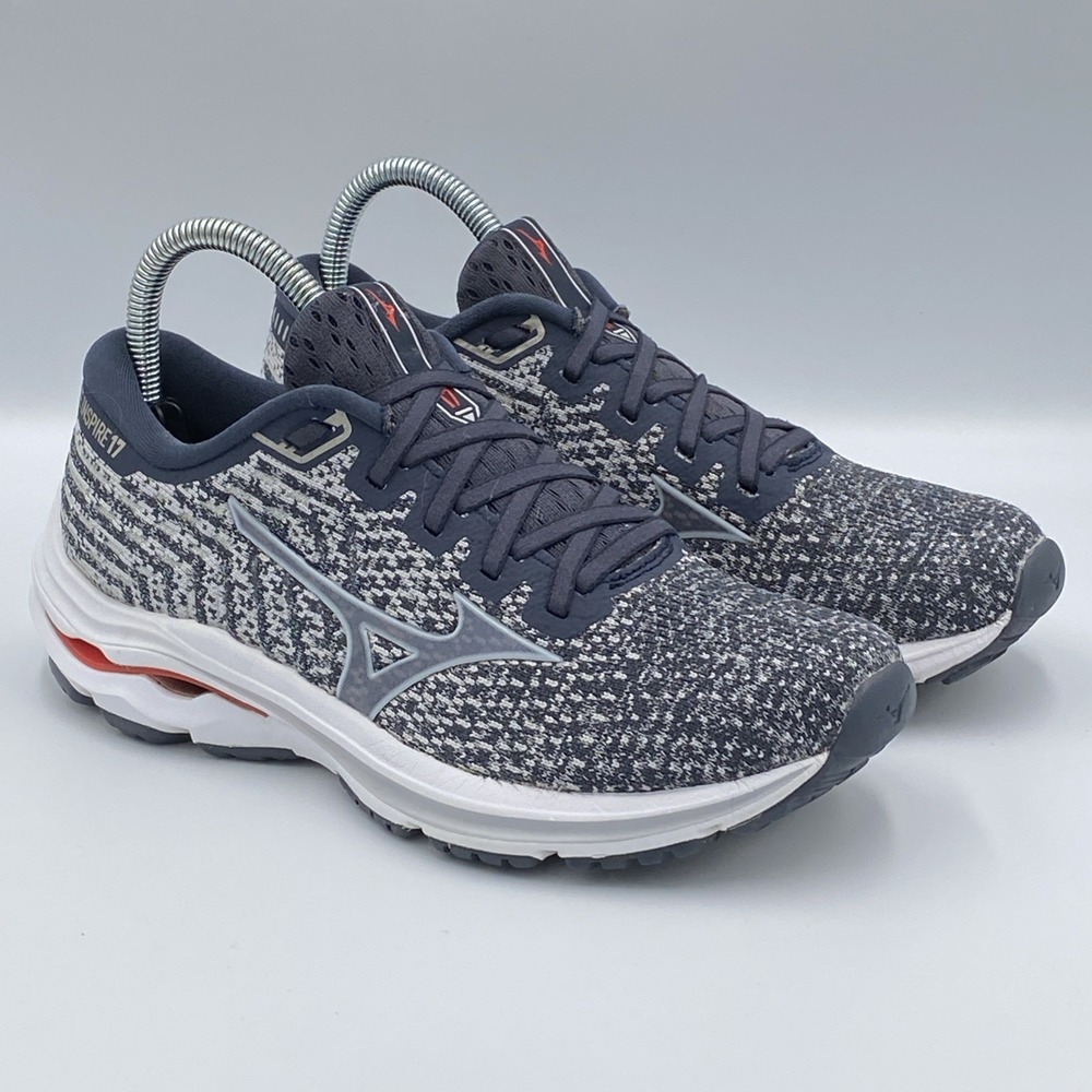 Mizuno Wave Inspire 17 Navy White Red Enerzy Running Shoes Women's 8 J1GD211359 - Picture 2 of 8